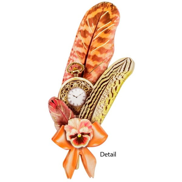3-D Motive, Federn, Gold-Gravur, 5,5-15cm, 10 Motive