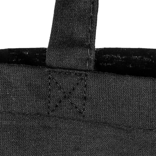 Baumwolltasche, 28cm x 32cm, kurze Henkel, schwarz