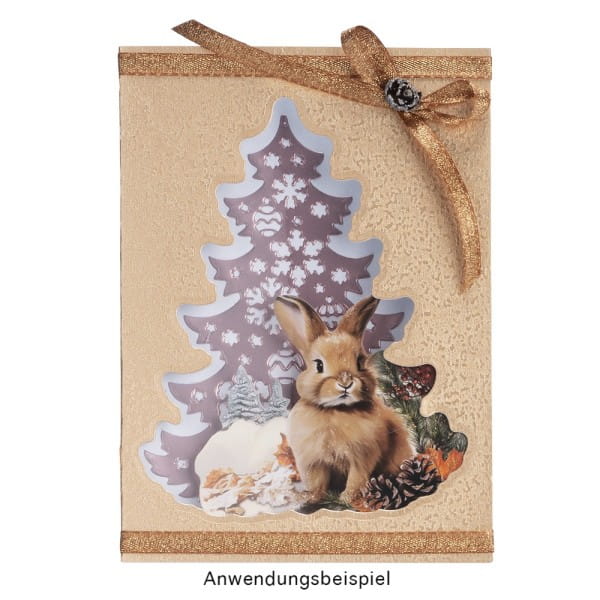 3-D Motive, Tiere im Winter, 7,5-10cm, 10 Motive