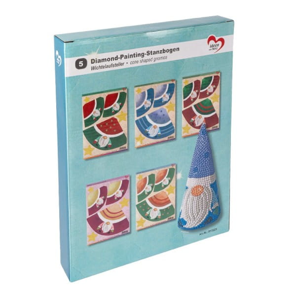 Diamond-Painting-Stanzbogen, Wichtelaufsteller, DIN A4, 5 Bogen