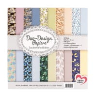 Duo-Design-Papiere, Zauberhafte Blätter, beidseitig bedruckt, 25cm x 25cm, 250g/m², 20 Blatt