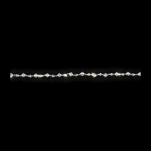 LED-Drahtlichterkette, Kristall-Nuggets, klar, 20 LEDs in Warmweiß, 2,70m lang, Timer