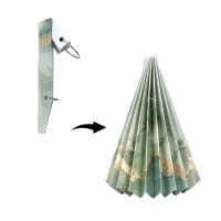 Magnet-Falt-Tannen, Design 5, Ø8,5cm, 12,5cm hoch, 180g/m², inkl. Tannenspitzen, 3 Stück