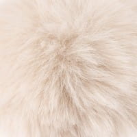 Fell-Pompons, Ø 8cm, beige, 4 Stück