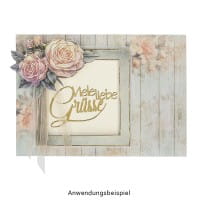 Stickerbogen "Handlettering Art", Gute Wünsche, gold, silber, weiß, 20cm x 23cm, 4 Bogen