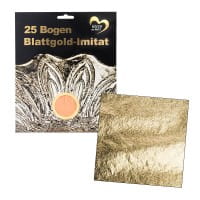 Blattgold-Imitat, 15cm x 15cm, 25 Bogen