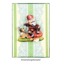 3-D Motive, Gartenzwerge, Gold-Gravur, 8cm, 10 Motive