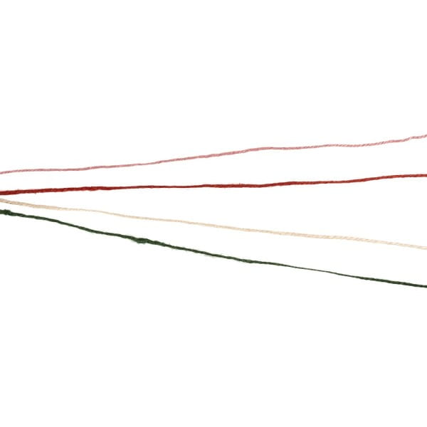 Jutekordeln, Ø 2 mm, verschiedene Farben, je 50 m lang, 4 Stück