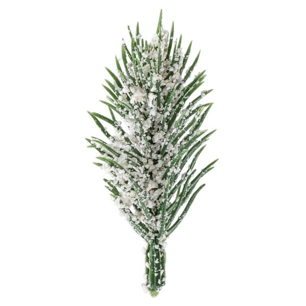 Deko-Tannenzweige, beschneit, 6,5cm lang, grün, 55 Stück