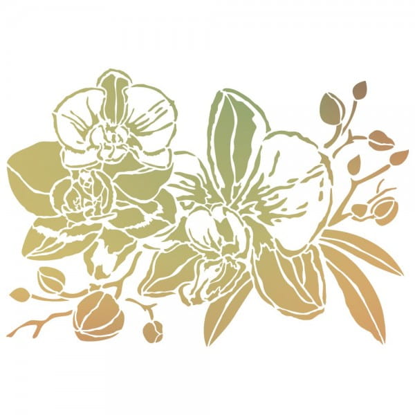 Folien-Bügeltransfer, Orchideen 2, DIN A4, gold