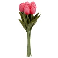 Deko-Blumen, Tulpen, 33cm lang, pink, realistische Optik, 10 Stück