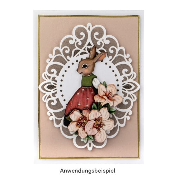 Laser-Kartenaufleger, Zierdeckchen, Ornament 9, 13,2cm x 10,4cm, 220 g/m², 5 Farbtöne, 20 Stück