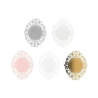 Laser-Kartenaufleger, Zierdeckchen, Ornament 9, 13,2cm x 10,4cm, 220 g/m², 5 Farbtöne, 20 Stück
