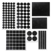 Filzgleiter Mix, 7 verschiedene Formen und Größen, 0,4cm stark, schwarz, selbstklebend, 133 Stück
