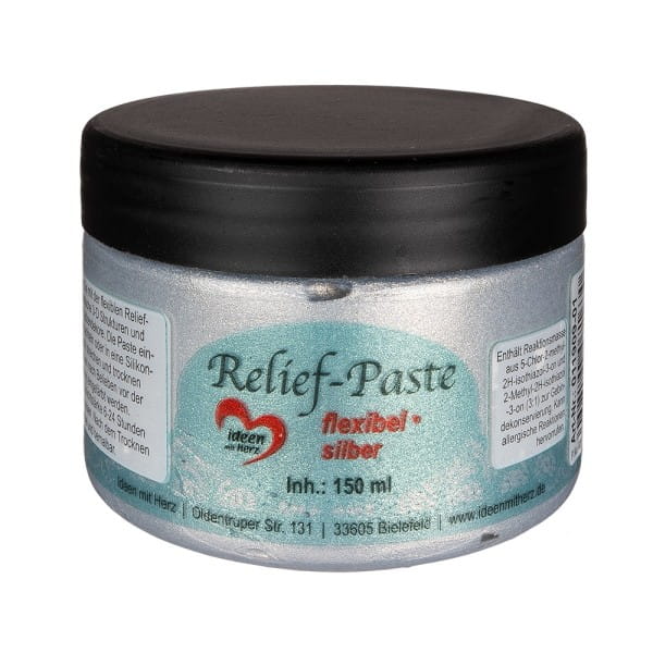 Relief-Paste, flexibel, silber, 150ml