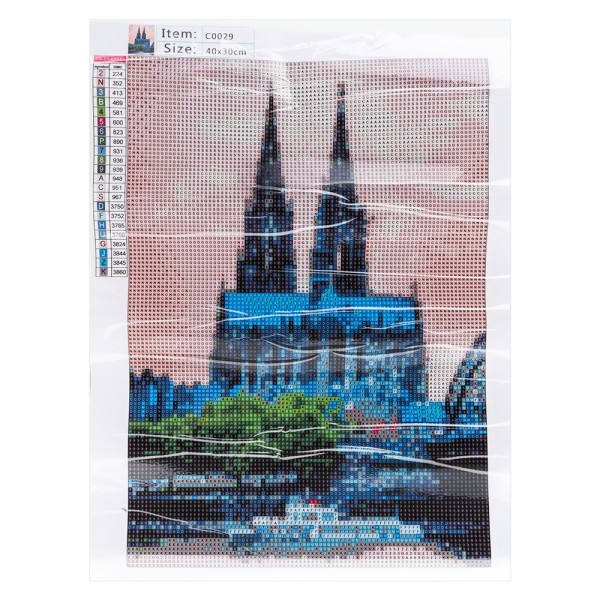 Diamond-Painting-Bild, Kölner Dom, 25cm x 35cm, inkl. Werkzeug