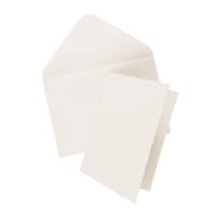 Grußkarten, Bütten-Optik, 11,5cm x 16,5cm, 300g/m², ecru, inkl. Umschläge, 10 Stück