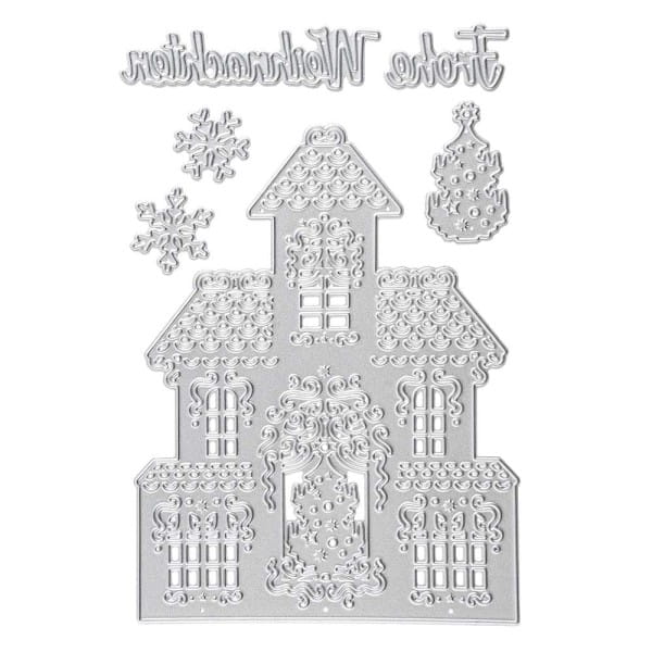 Stanzschablonen, Haus & Frohe Weihnachten, 6 Stück