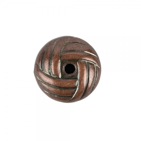 Perlen, Knoten, 0,4cm x 1cm, braun-schwarz, 100 Stück
