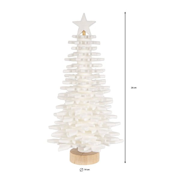 Filz-Tannenbaum zum Zusammenbauen, weiß, 26cm hoch, 42-teilig