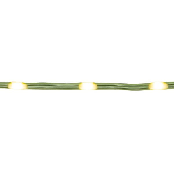 LED-Micro-Lichterkette, warmweiß, inkl. Timer, grünes Soft-Kabel, 50er