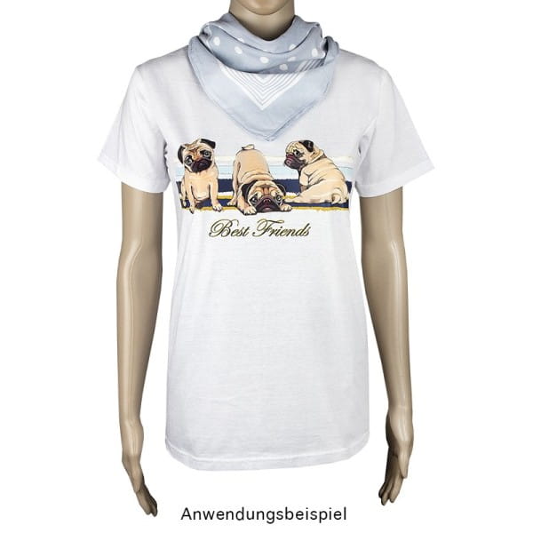 Color Bügeltransfer, DIN A4, Best Friends (Mops)