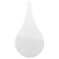 Windradfolien-Scheiben, Tropfen, 11,3cm x 22cm, transparent, mit Loch, 20 Stück