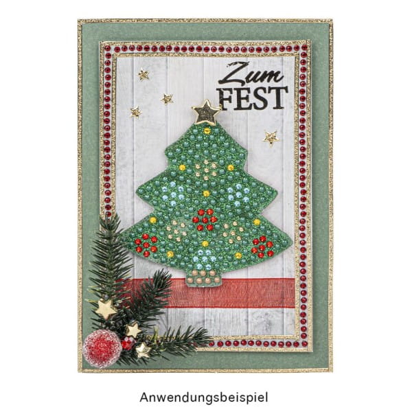 Diamond-Painting-Lineal, Tannenbaum 1, Motivgröße: 8,1cm x 8,6cm