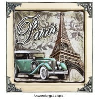 Relief-Sticker, Nostalgie Paris, 18 cm x 17,5 cm