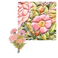 3-D Relief-Sticker, Nelken-Sträuße 2, 21cm x 30cm, verschiedene Größen, selbstklebend