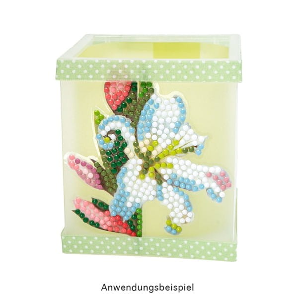Diamond-Painting-Sticker, Elegante Blüten, DIN A4, 4 Bogen