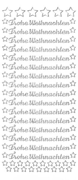 Sticker Frohe Weihnachten, silber