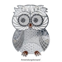Sticker XL, Eulen, verschiedene Farben, 10 Bogen