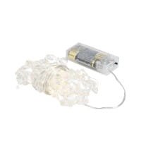 LED-Drahtlichterkette, Kristall-Nuggets, klar, 20 LEDs in Warmweiß, 2,70m lang, Timer