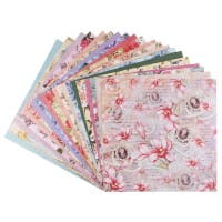 Duo-Design-Papiere, Vintage 2, beidseitig bedruckt, 25cm x 25cm, 250g/m², 20 Blatt