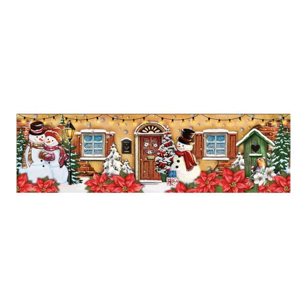 LED-Lichthaus, Nostalgische Weihnacht 2, Ø 11cm, 22cm hoch, inkl. Draht-Lichterkette, mit Timer