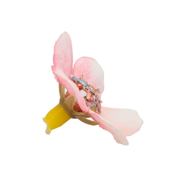 Deko-Blüten, Blütenköpfe, Ø 2,5cm, weiß-pink, 50 Stück