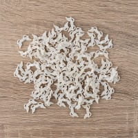 Engelsflügel aus Acryl, Design 3, 1,9 cm, weiß-irisierend, 100 Stück