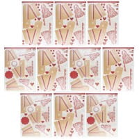 Stanzbogen, Kuchen-Schachteln, Design 2b & 2c, DIN A4, 10 Stück