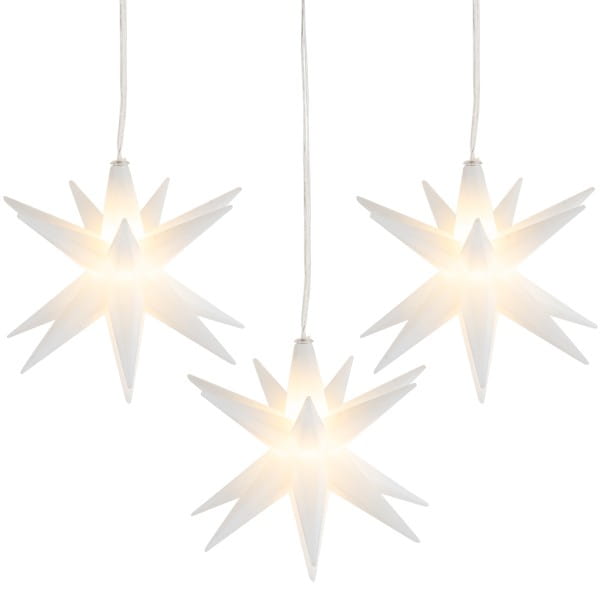 3-D LED-Sterne, weiß, Ø 10cm, 16 Strahlen, warmweiß, inkl. Timer, 3 Stück | Leucht-Deko | LED & Leucht-Deko | Deko- & Geschenkartikel