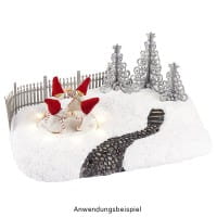 Winter-Deko, Tannenbaum 2, Rohlinge, 7,6cm x 7,6cm x 9,5cm, weiß, 10 Stück