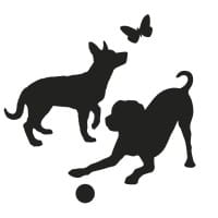 Jumbo-Stanzer, Hunde, 6,8cm x 6,7cm