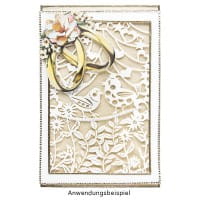 Laser-Grußkarte "Hochzeit 5", 12cm x 18cm, mit Umschlag & violettem Einleger