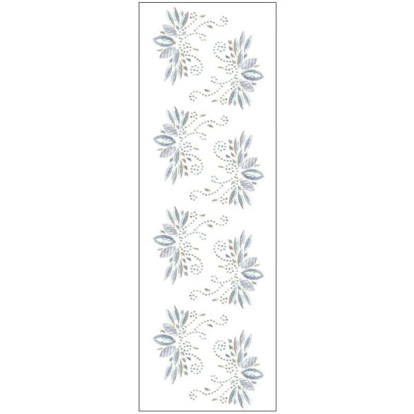 Kristallkunst, Lotus-Ornament, 10cm x 30cm, selbstklebend, klar irisierend