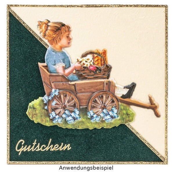 3-D Relief-Sticker, Nostalgie-Kindermotive 3, verschiedene Größen, selbstklebend