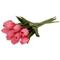 Deko-Blumen, Tulpen, 33cm lang, pink, realistische Optik, 10 Stück