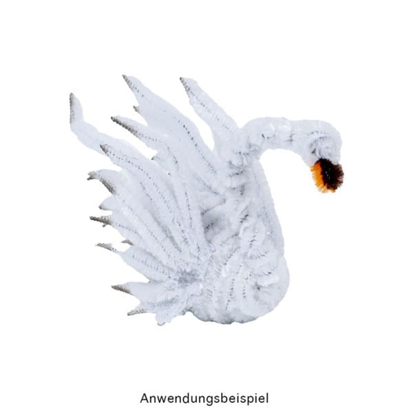 Chenille-Drähte, Edle Farbtöne, 30cm lang, Ø 6mm, 5 verschiedene Farben, 100 Stück