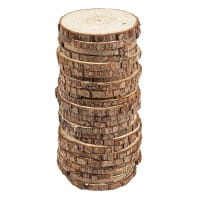 Baumscheiben, Ø 8cm bis 9cm, 0,6cm stark, 25 Stück