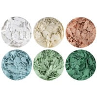 Terrazzo-Flocken, Farbsortierung 1, 1mm-3mm, 10g je Dose, verschiedene Farben, 6 Stück