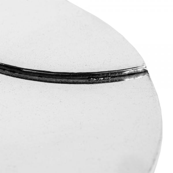 Glieder-Halskette mit Anhänger aus Edelstahl, Länge 60cm, 3mm stark, Anhänger Ø 5cm, silber